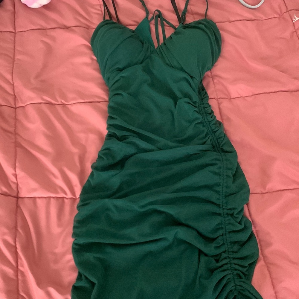 green y2k grunge dress